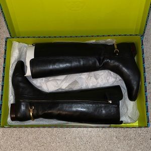Tory Burch trendy black knee boots